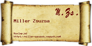 Miller Zsuzsa névjegykártya